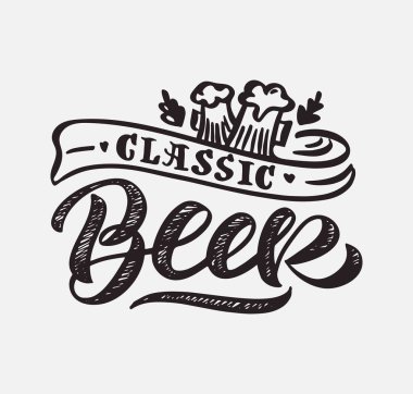 metin Klasik bira ile afiş
