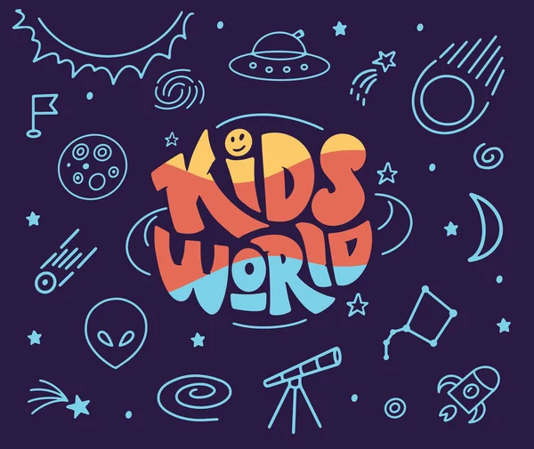 Çocuk dünyası logosu — Stok Vektör