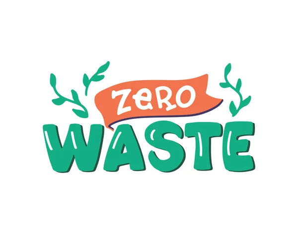 Logotipo zero de resíduos —  Vetores de Stock