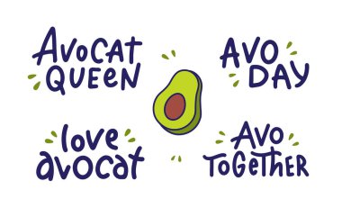Avokado harfleri seti - Avokadoyu severim