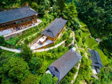 Guizhou Miao etnik azınlık tipik bir geleneksel miao köy.