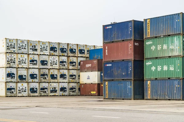 Tianjin china - am 04. Juli 2016: Szene des Containerterminals im Hafen von Tianjin — Stockfoto