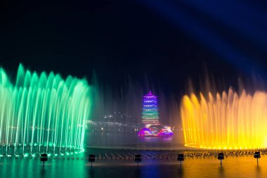  Changan Kulesi. Burası xi 'uluslararası bir bahçecilik fuarı, Changan Kulesi. Turistik tatil köyü