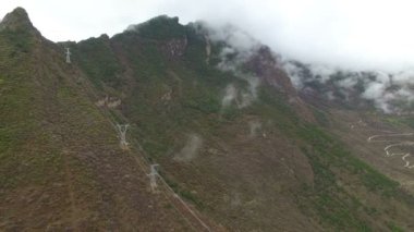 Batı Sichuan,Sichuan, Çin'de manzaranın havadan çekilmiş görüntüsü