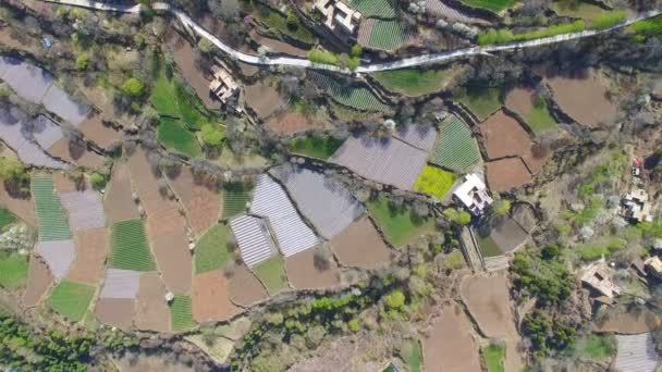 Foto aérea de Jiaju Tibetan Village, Sichuan, China — Vídeo de stock