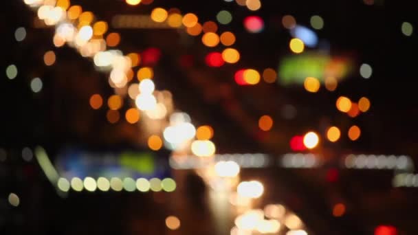 Дефокусоване світло автомобілів, Китай, Шеньсі, Китай — стокове відео