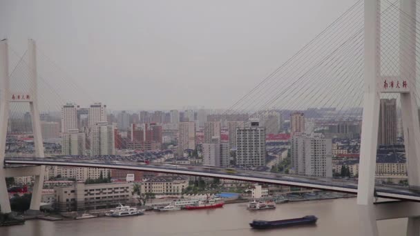 南風スパイラル、上海、中国の交通のタイムラプス — ストック動画