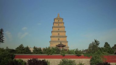 Greater Wild Goose Pagoda xian,shaanxi,Çin timelapse