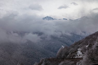 Western Sichuan, China, Baron Hill scenery with snow