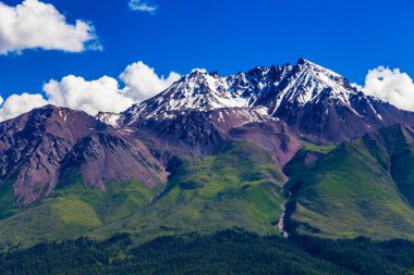Çin Qinghai Qilian County Zhuoer Dağ Manzara