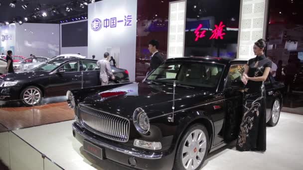 Xian China, - 30 września 2013: -Macao Auto Show, — Wideo stockowe