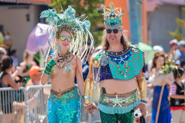 Brooklyn Junho Evento Anual Verão Coney Island Mermaid Parade 2018 — Fotografia de Stock