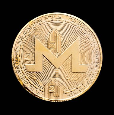 İzole Cryptocurrency fiziksel altın Monero para