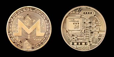Siyah monero Xmr sikke izole