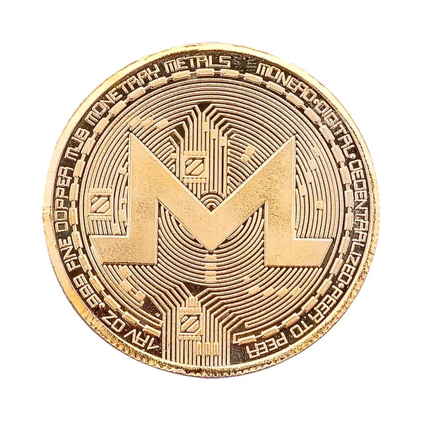 İzole Cryptocurrency fiziksel altın Monero para