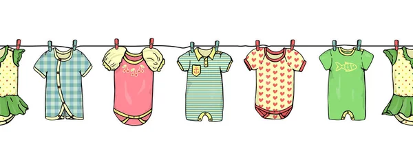 Babykleidung Set — Stockvektor