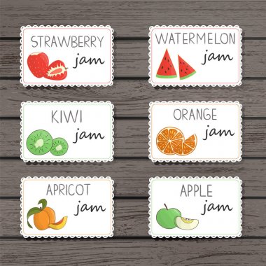 Karikatür tarzında vektör reçeletiketleri