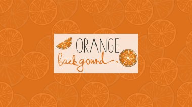 Turuncu parçalar ile Vektör renkli arka plan. Parlak desen fo