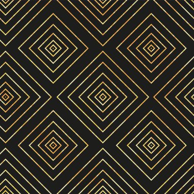 Altın elmas ile vektör dikişsiz geometrik desen