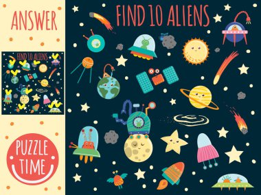 Gezegenler, yabancılar ve ufo ile çocuklar için oyun aranıyor. Alanı 