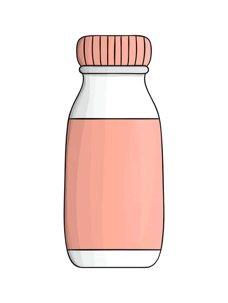 Ikona Balení Jogurtů Barvě Vektoru Ručně Kreslený Ekologický Čerstvý Mléčný — Stockový vektor