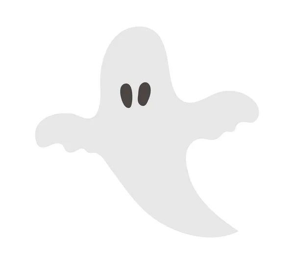 Fantasma Vector Giro Ícone Personagem Halloween Outono Todos Santos Véspera — Vetor de Stock