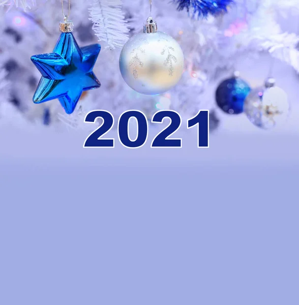 Fundo Para Fundo Designer Cartaz Calendário Férias 2021 Azul Púrpura — Fotografia de Stock