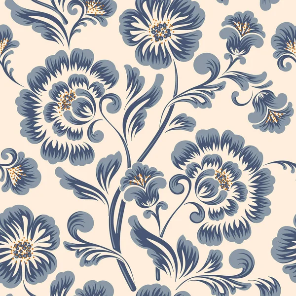 Vector bloem naadloos patroon element. Elegante textuur voor achtergronden. Klassieke luxe ouderwetse bloemen ornament, naadloze textuur voor wallpapers, textiel, verpakking. — Stockvector