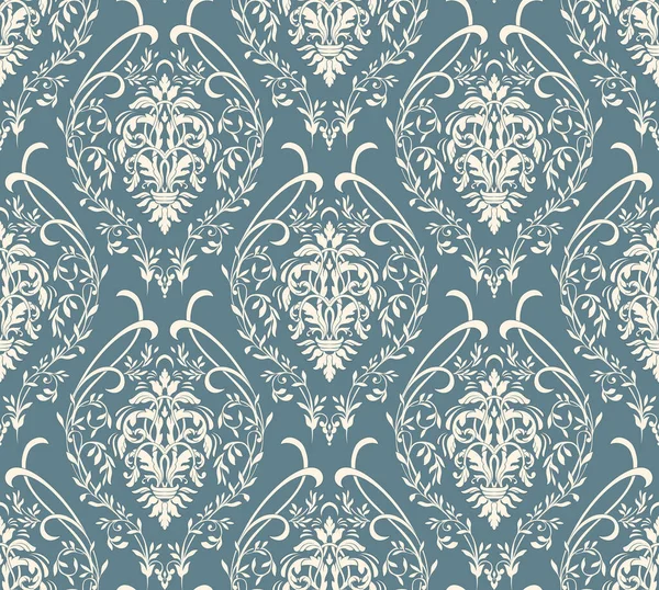 Elemento de patrón sin costuras Damasco. Vector clásico de lujo antiguo ornamento de damasco de moda, textura real victoriana sin costuras para fondos de pantalla, textil, envoltura. Plantilla barroca floral exquisita Vintage. — Vector de stock