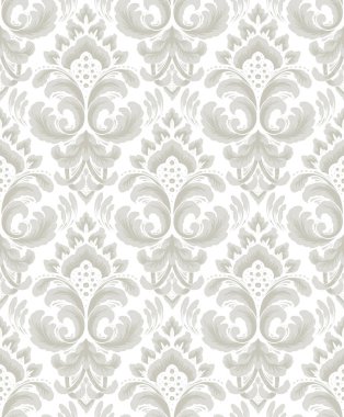 Damask kusursuz desen elementi. Vector klasik lüks, eski moda İspanyol süsü, duvar kağıtları, tekstil, ambalaj için kraliyet Victoria dönemi kusursuz dokusu. Klasik, zarif, çiçekli barok şablonu..