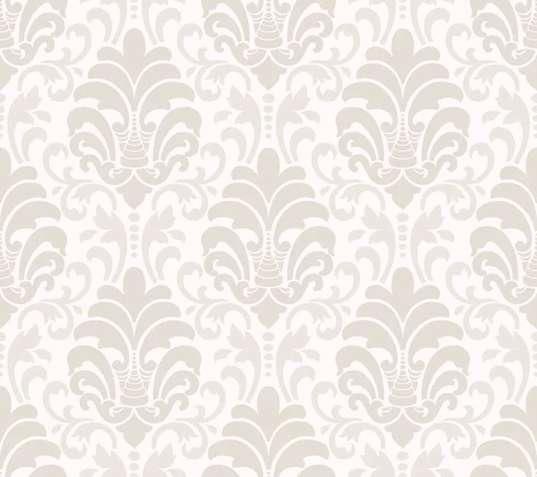 Damask seamless pattern element. Vector classical luxury old fashioned damask ornament, royal victorian seamless texture for wallpapers, textile, wrapping. Vintage exquisite floral baroque template. — Stock Vector