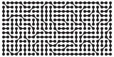 Metaball siyah-beyaz vektör arkaplanı. Sıvı dönüşüm bağlı damlalar şablonu. Organik teknoloji geometrik arkaplan