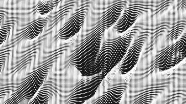 Nokta dalga ses dokusu. Soyut nokta arkaplanı. Teknolojik siber uzay arkaplanı