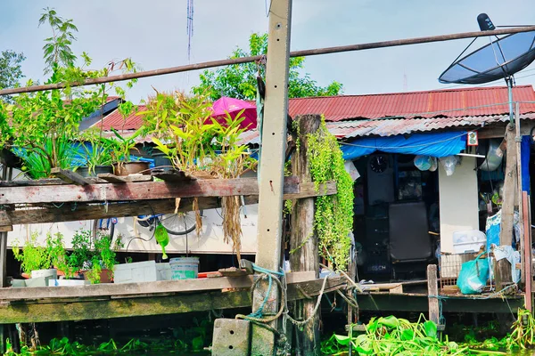 Eşsiz Fotoğraf Eski Bangkok Nasıl Göründüğünü Nasıl Insanlar Mae Nam — Stok fotoğraf