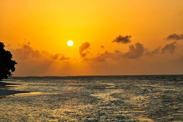 Questa Immagine Unica Mostra Gigantesco Tramonto Alle Maldive Può Facilmente — Foto Stock