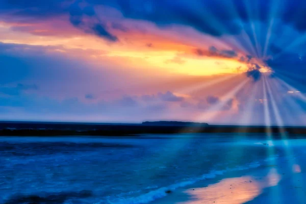 Dieses Einzigartige Bild Zeigt Den Gigantischen Sonnenuntergang Auf Den Malediven — Stockfoto
