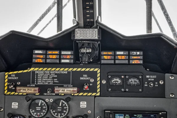 Sur Cette Photo Unique Vous Pouvez Voir Cockpit Intérieur Hydravion — Photo