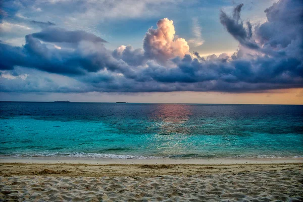 Questa Immagine Unica Mostra Gigantesco Tramonto Alle Maldive Può Facilmente — Foto Stock