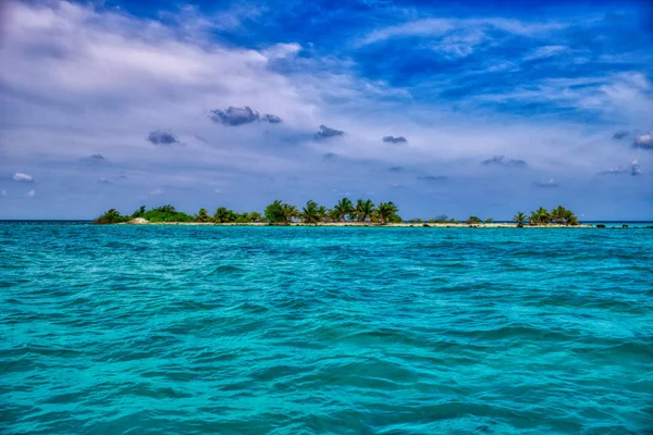 Esta Imagem Única Mostra Uma Vista Sobre Mar Azul Turquesa — Fotografia de Stock