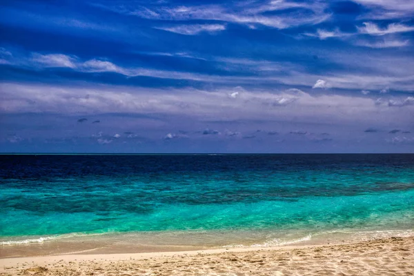 Questa Immagine Unica Spiaggia Naturale Isola Delle Maldive Ultimo Paradiso — Foto Stock