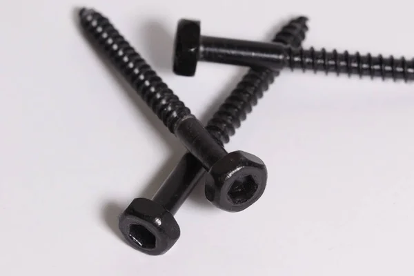 Self-tapping screw with head — Stock Photo, Image