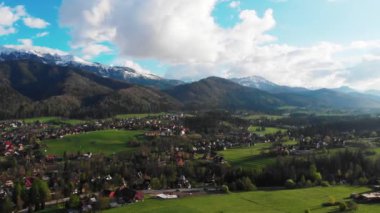 üst görünümü, Polonya Zakopane tatil kasabası havadan anket