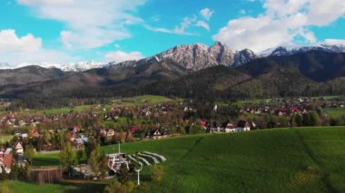 üst görünümü, Polonya Zakopane tatil kasabası havadan anket