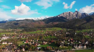 üst görünümü, Polonya Zakopane tatil kasabası havadan anket