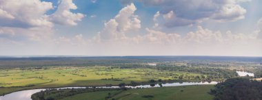 Panorama. Berezina Nehri'nin havadan görünümü
