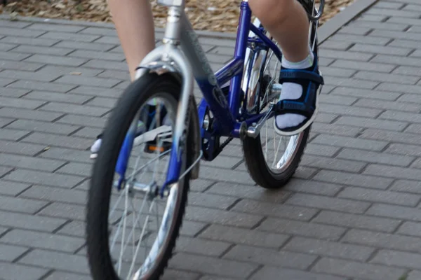 旋转自行车踏板 — 图库照片
