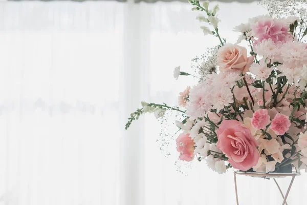 Blommor Bröllop inredning — Stockfoto