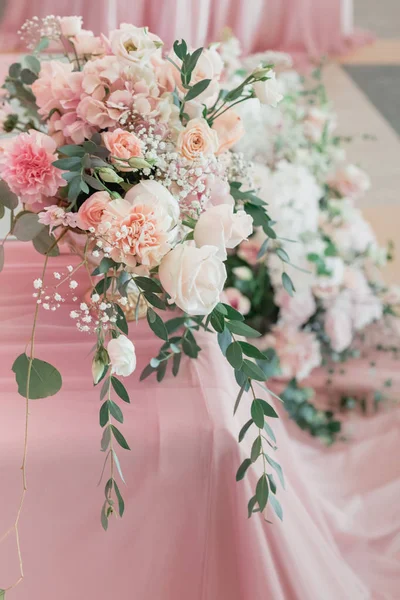 Blommor Bröllop inredning — Stockfoto