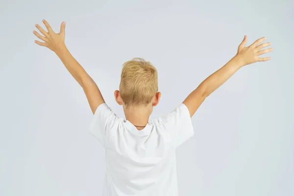 Een Portret Van Een Schooljongen Die Zich Afwendde Van Camera — Stockfoto