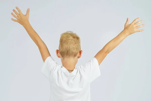 Een Portret Van Een Schooljongen Die Zich Afwendde Van Camera — Stockfoto